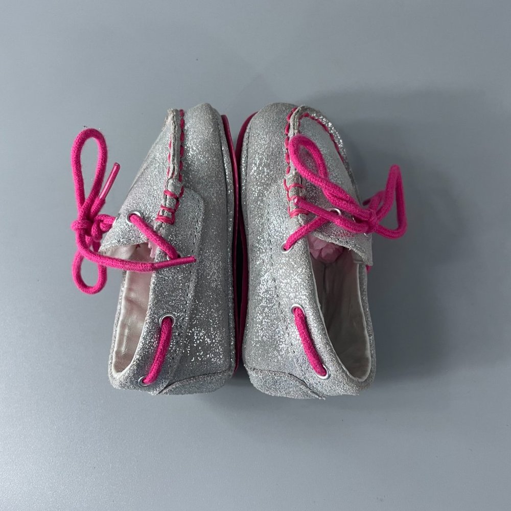 Cole Haan Toddler Silver Grant Driver Moccasins Size 2M - Picture 7 of 11